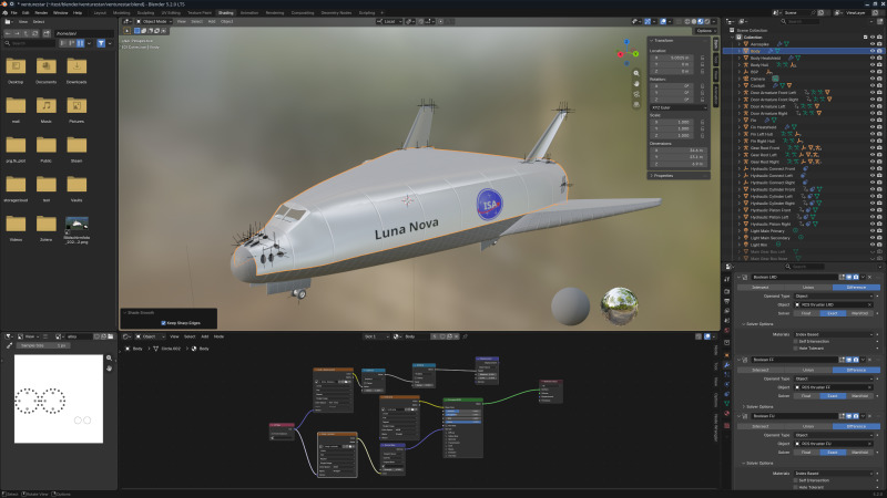 Blender view of spacecraft