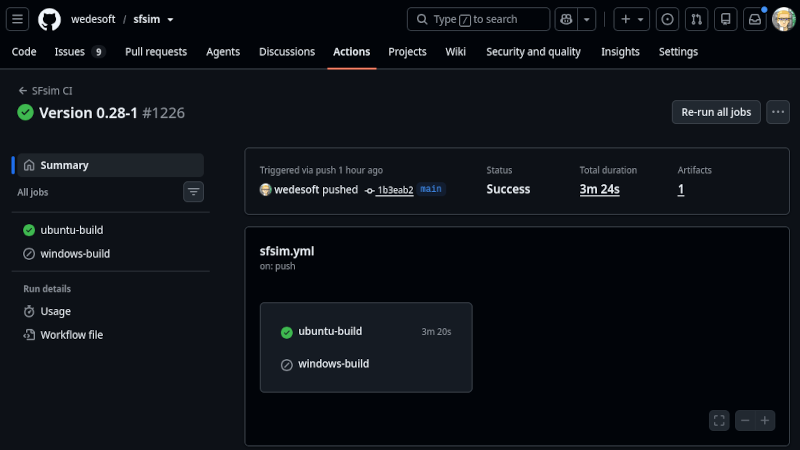Github CI build