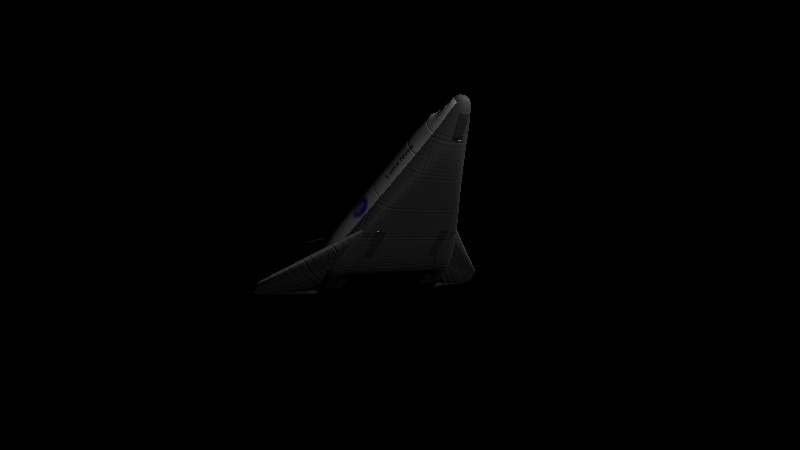 windtunnel image of spaceship