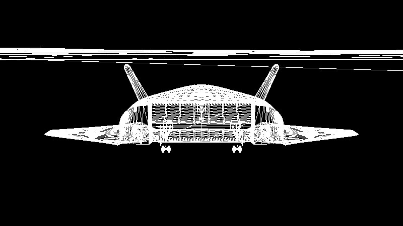 Wireframe of model triangles